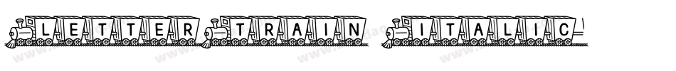 LetterTrain Italic字体转换